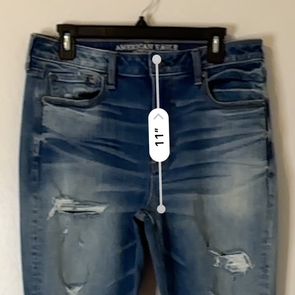 💝AE High-Rise Slim Straight Leg Stretch X NWT Women's Jean 12S - Picture 7 of 11